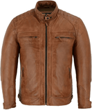 Men's Casual Signature Diamond Lambskin Leather Jacket