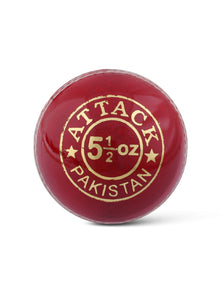 LEATHER HARD BALL ATTACK RED || Premium Cricket Hard Ball for Professionals