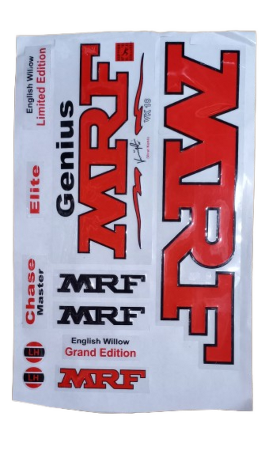 MRF Cricket Bat Embossed Stickers – Pro-Grade Designs for Champions ||  Elevate Your Cricket Gear || Play Like a Pro