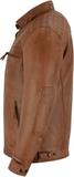 Men's Casual Signature Diamond Lambskin Leather Jacket