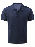 Simple Style Unisex Lapel Short Sleeve Simple Trendy T-Shirt