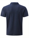 Simple Style Unisex Lapel Short Sleeve Simple Trendy T-Shirt