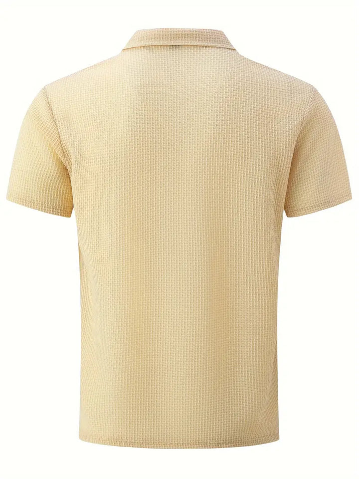 Simple Style Unisex Lapel Short Sleeve Simple Trendy T-Shirt