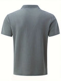 Simple Style Unisex Lapel Short Sleeve Simple Trendy T-Shirt