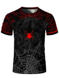 Spider Sports Short Sleeve T-Shirt Muscle Fitness High Elastic Training Quick Dry Fitness Clothes - 3D Sublimation