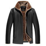 Men's Leather Jacket With Fur