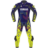 VALENTINO ROSSI YAMAHA  MOTORCYCLE COWHIDE LEATHER RACING SUIT