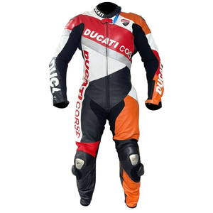 Ducati Corse Men's One Piece Motorbike Racing Leather Suit