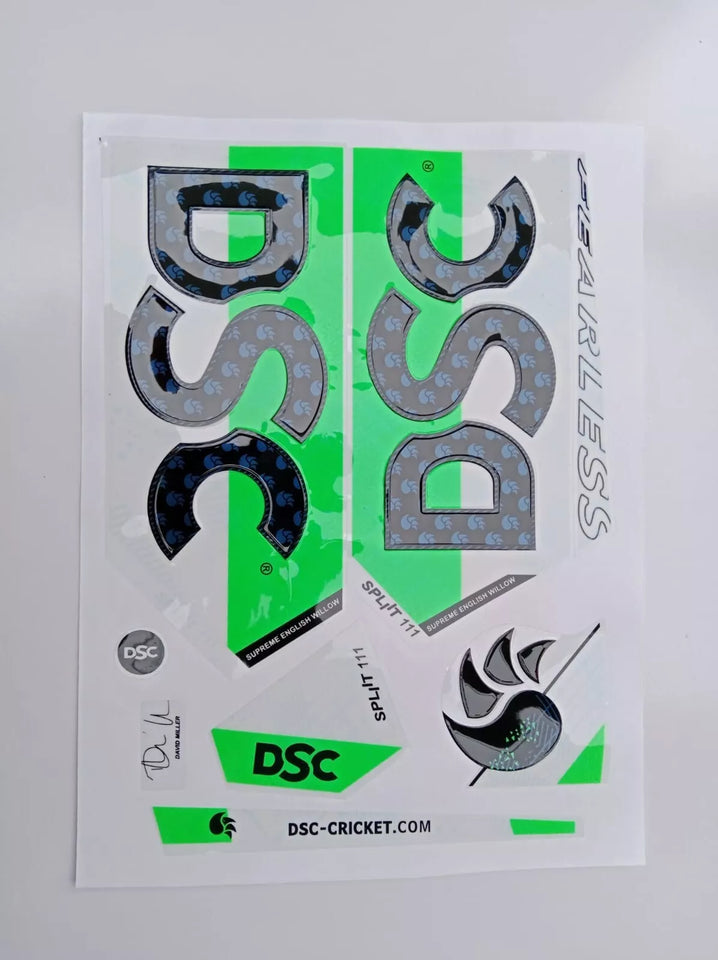 NEW 3D DSC SPLIIT 111 EMBOSSED CRICKET BAT STICKER