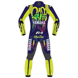 VALENTINO ROSSI YAMAHA  MOTORCYCLE COWHIDE LEATHER RACING SUIT