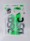 NEW 3D DSC SPLIIT 111 EMBOSSED CRICKET BAT STICKER